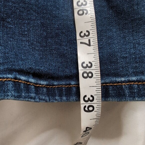 Frank Lyman Montreal Women's Blue Denim Jeans Cheetah Stripe, Size 10  (28-29") - Picture 9 of 9